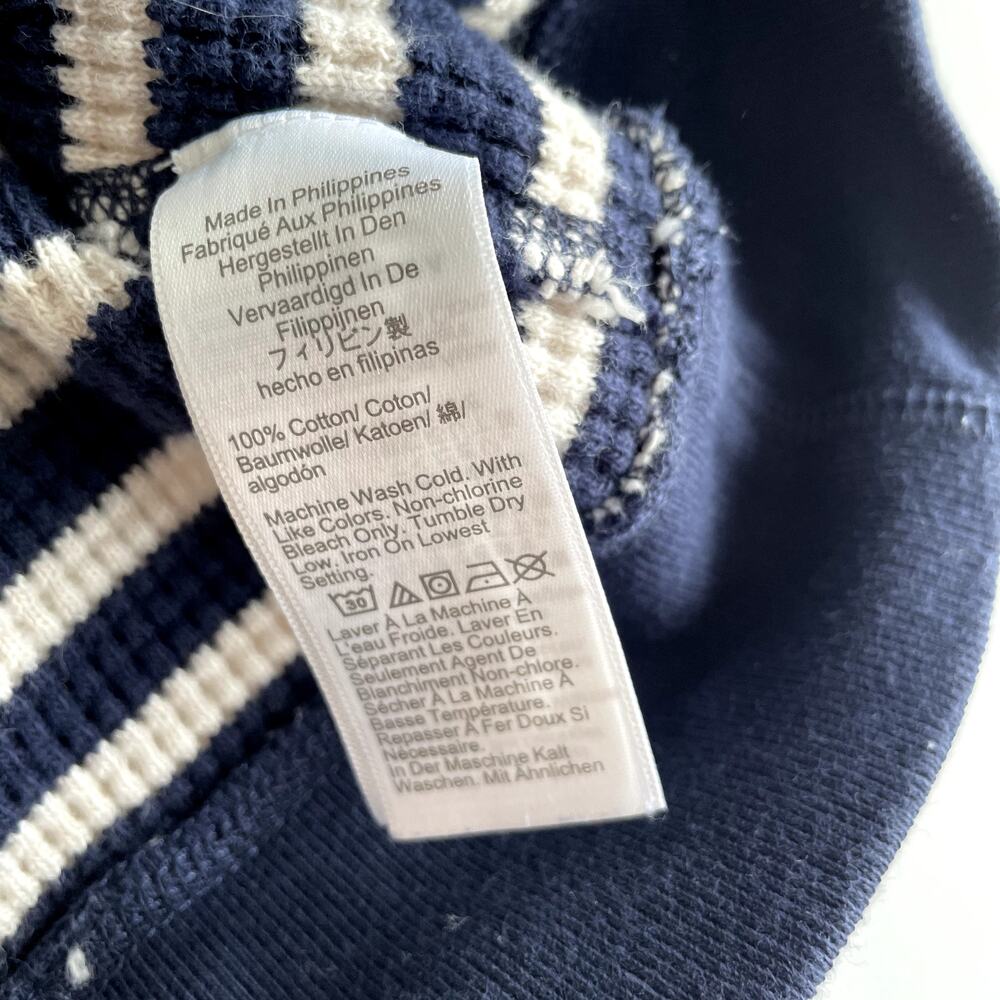 J.Crew Waffle Striped Sweatshirt Size M - Picture 13 of 16